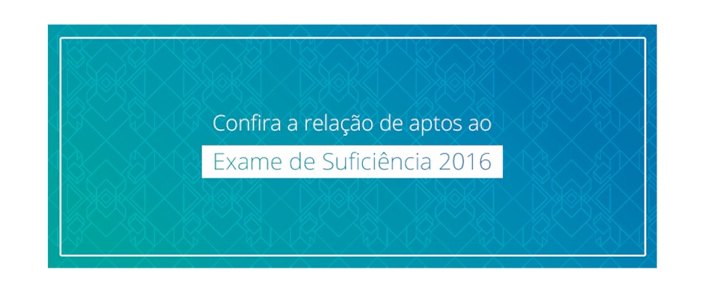 Confira a relação de aptos para o Exame de Suficiência Categoria Especial 2017